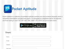 Tablet Screenshot of pocketaptitude.com